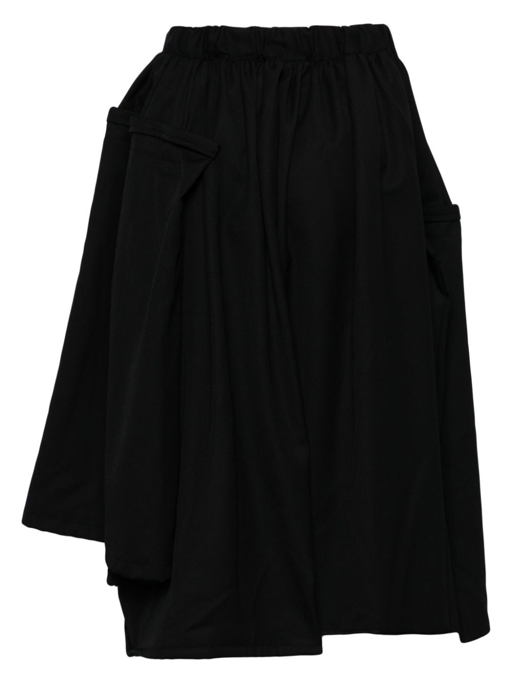 Comme Des Garçons asymmetric design wool skirt - Zwart