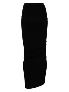 Rick Owens Lilies waist-detail asymmetric skirt - Zwart