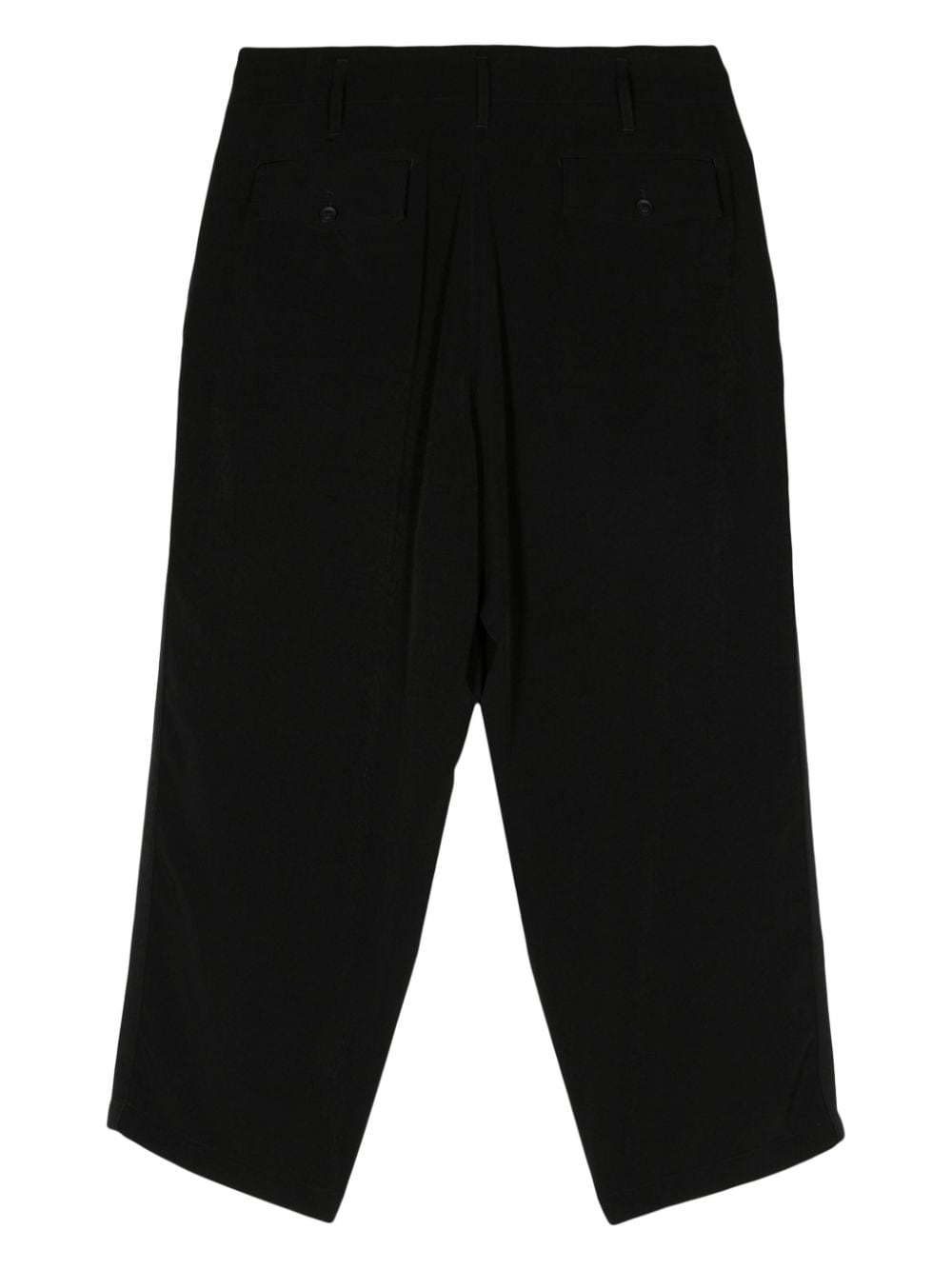 Yohji Yamamoto tailored tapered trousers - Zwart