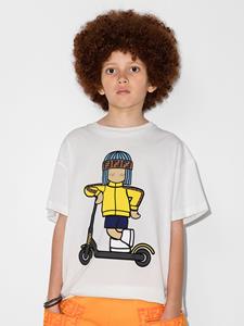 Fendi Kids T-shirt met print - Wit