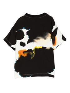 Fendi Kids T-shirt met tie-dye print - Wit