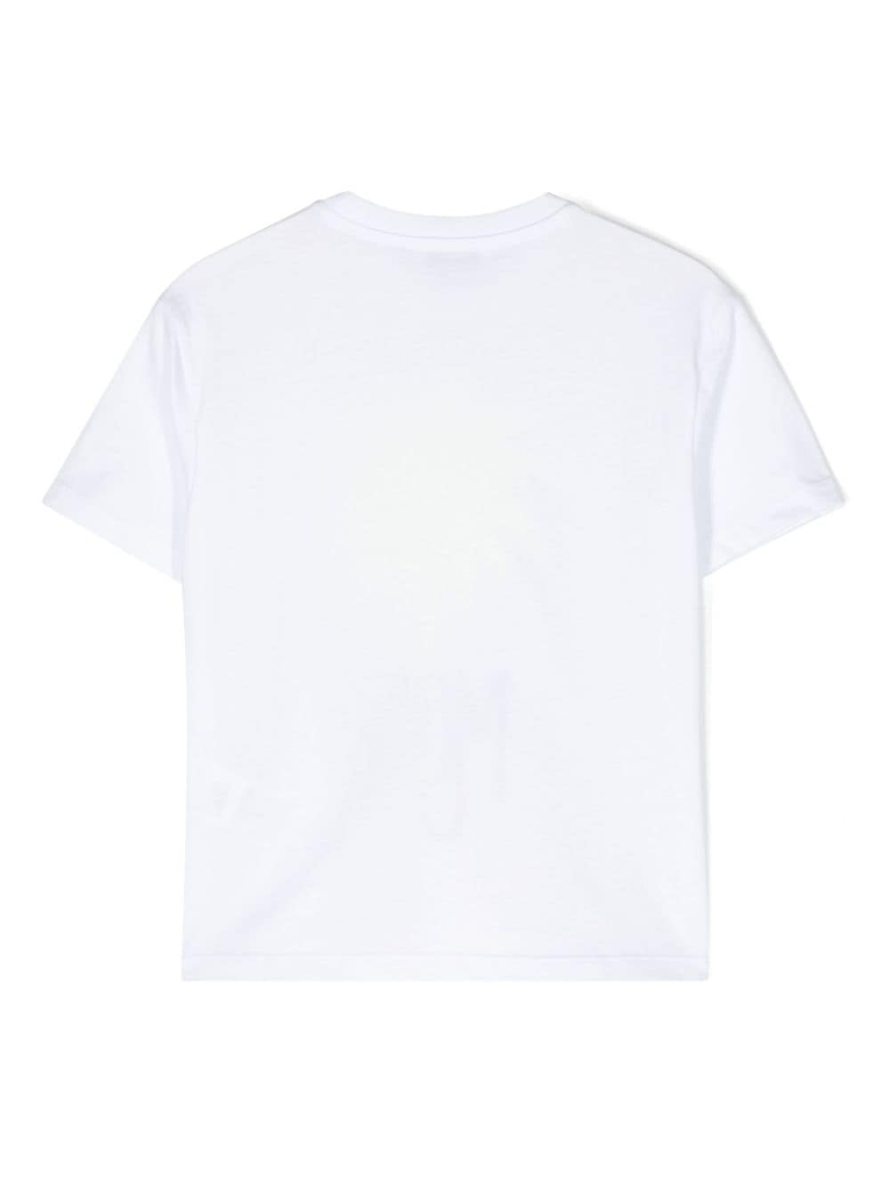 MSGM Kids graphic-print cotton T-shirt - Wit