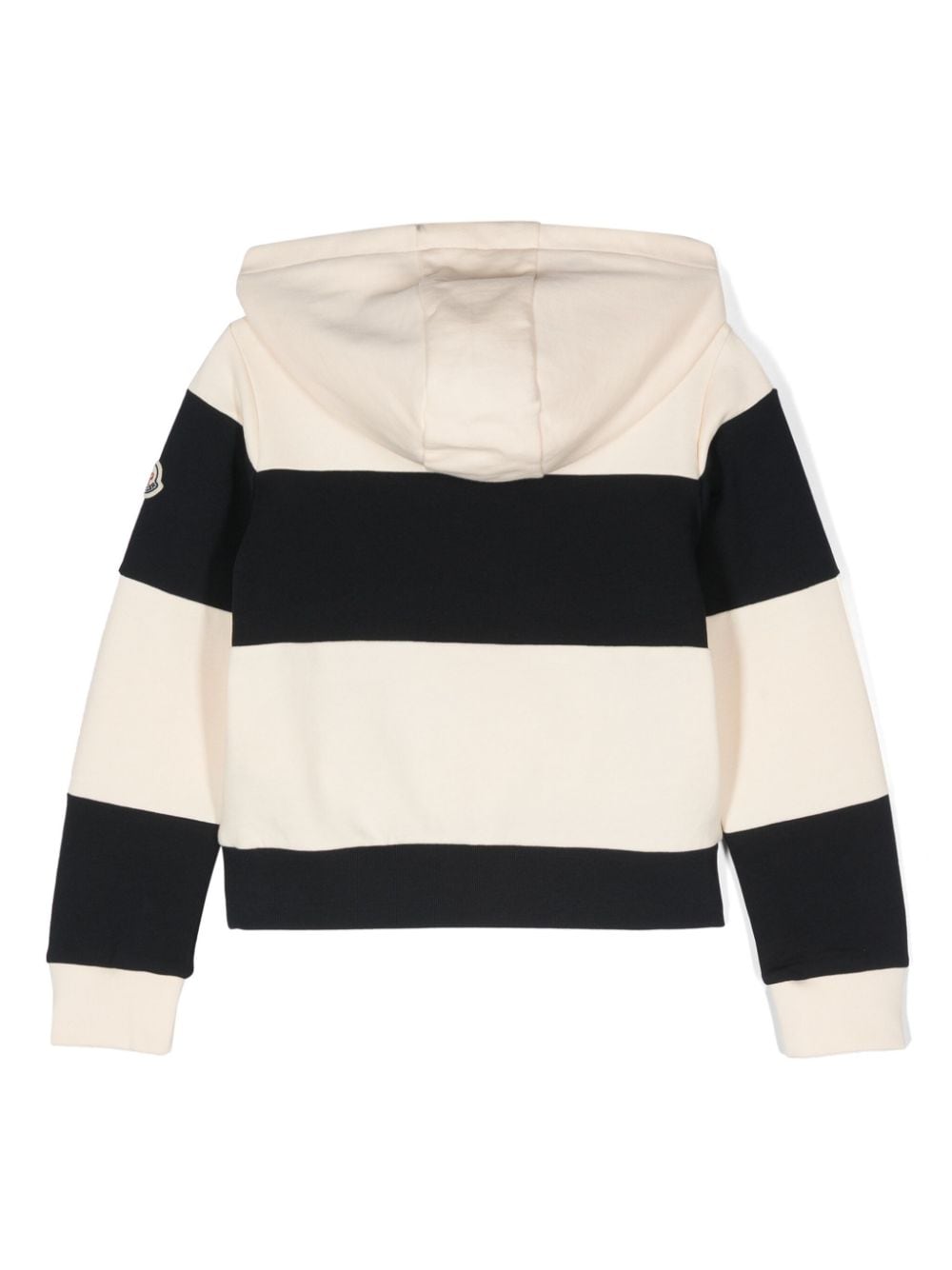 Moncler Enfant striped cotton hoodie - Beige