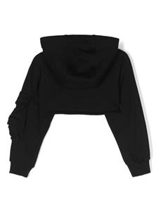 Fendi Kids Cropped hoodie - Zwart