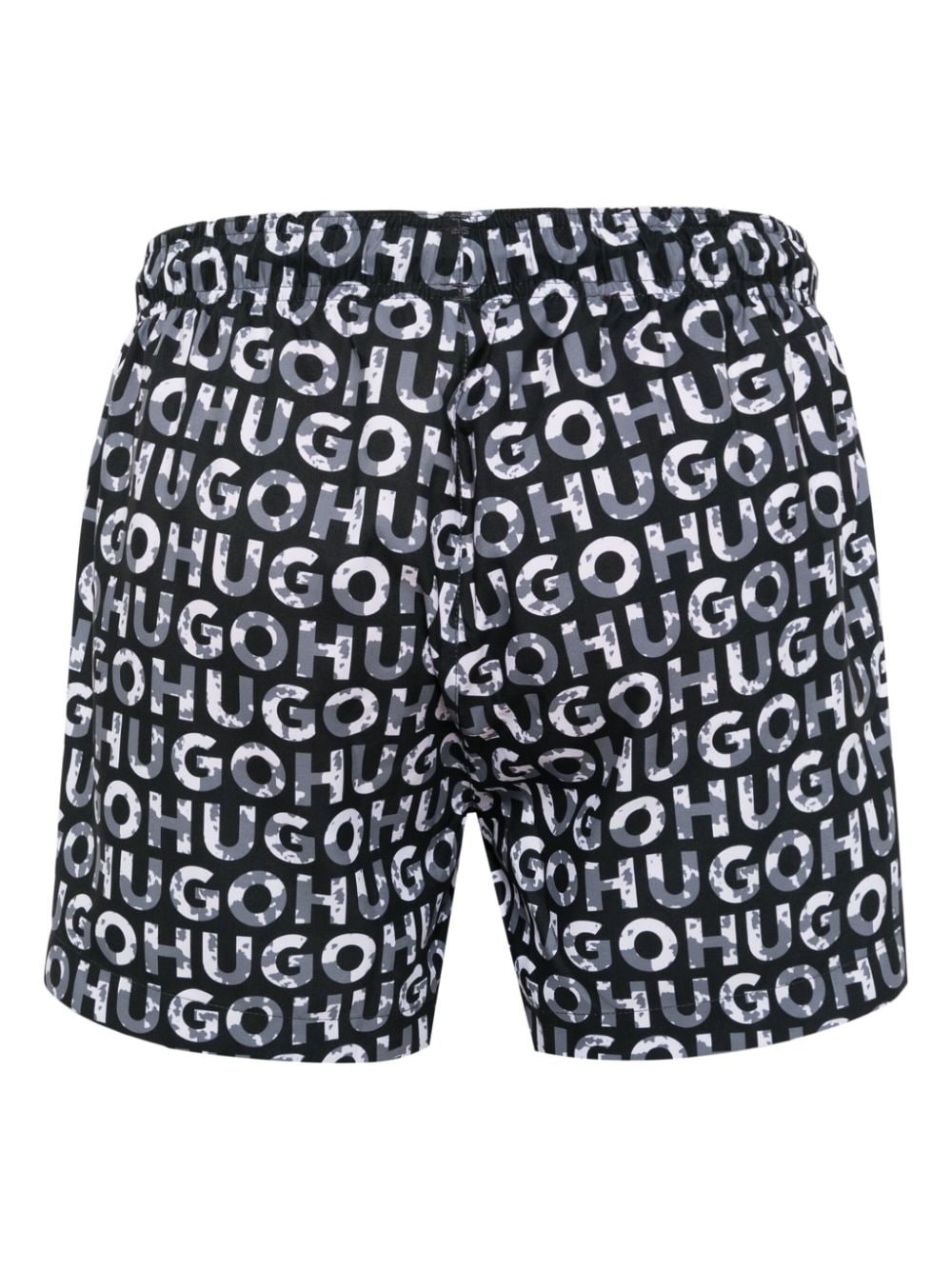 HUGO Shorts met logoprint - Zwart