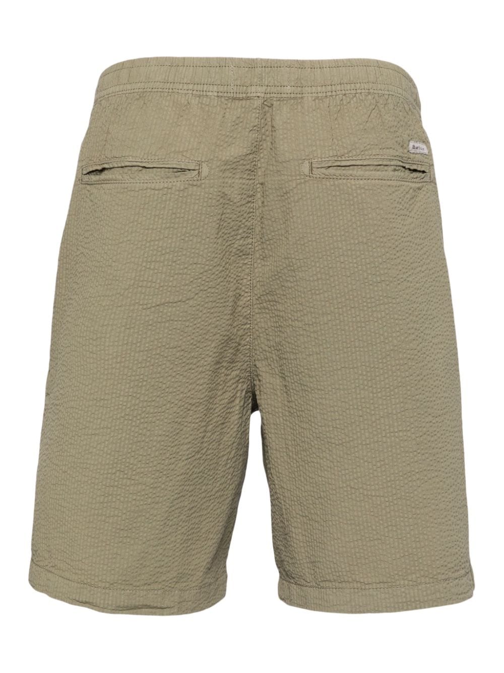 Barbour Melbury cotton seersucker shorts - Groen