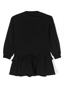Fendi Kids Katoenen jurk met logoplakkaat - Zwart