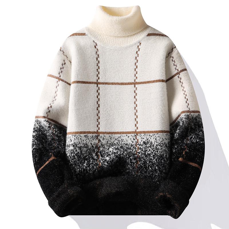 Cenda apparel Herfst en winter nieuwe tiener coltrui heren Koreaanse versie dikke warme knappe wollen trui