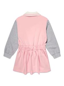 Fendi Kids Katoenen sweaterjurk met vlakken - Roze