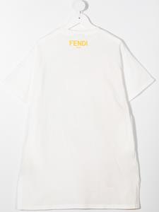 Fendi Kids T-shirtjurk met print - Wit