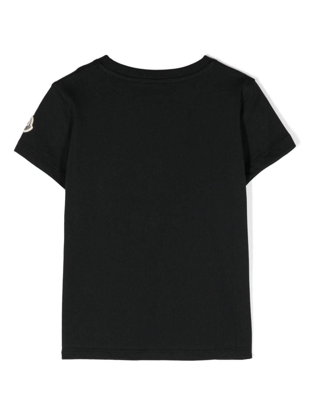 Moncler Enfant rhinestone-logo cotton T-shirt - Zwart