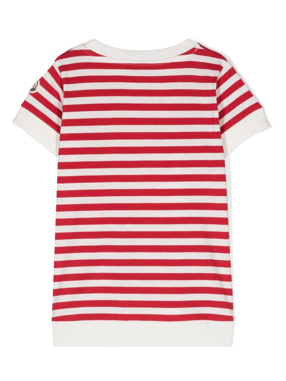 Moncler Enfant logo-embroidered striped T-shirt - Wit