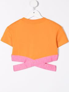 Fendi Kids Cropped T-shirt - Oranje