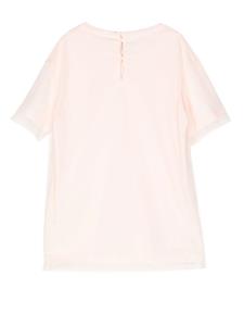 Fendi Kids T-shirt met geborduurd logo - Roze