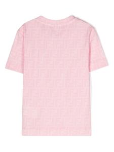 Fendi Kids T-shirt met FF patroon - Roze