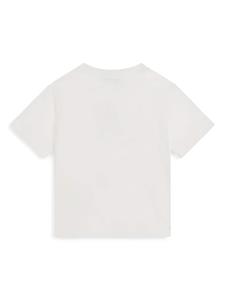 Fendi Kids T-shirt met geborduurde bloemen - Wit