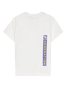 Fendi Kids T-shirt met grafische print - Wit