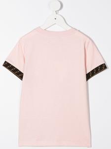 Fendi Kids T-shirt met logo afwerking - Roze