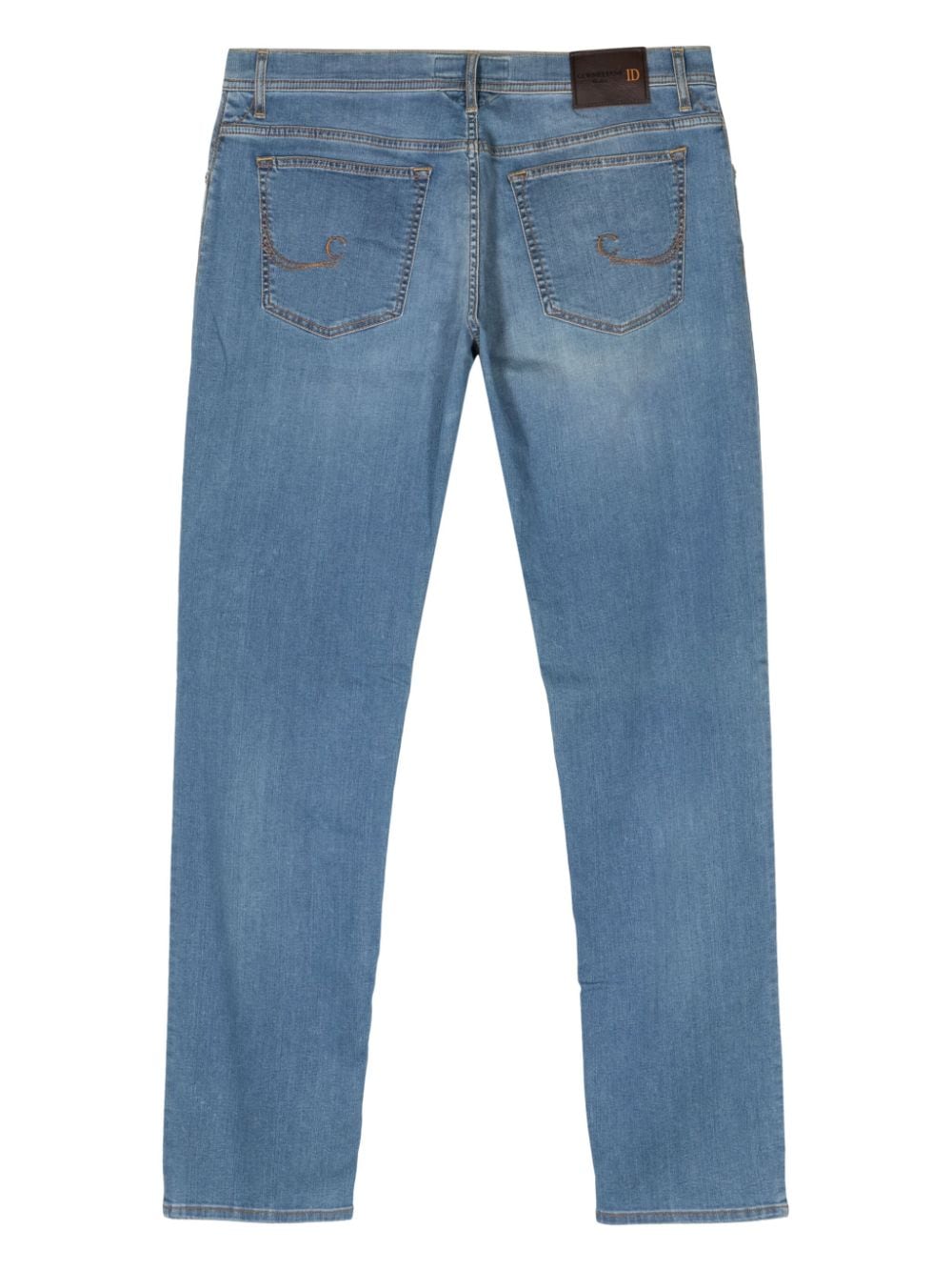 Corneliani mid-rise tapered jeans - Blauw