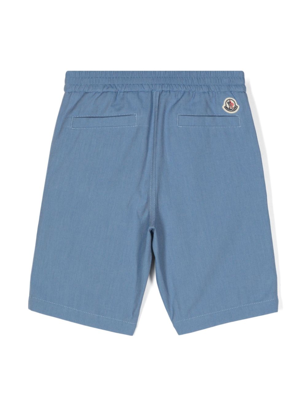 Moncler Enfant logo-appliqqué cotton shorts - Blauw