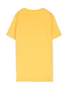 Fendi Kids Katoenen T-shirt met logopatch - Geel