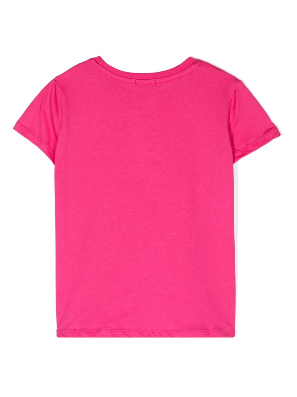 Pinko Kids bead-logo detail cotton T-shirt - Roze