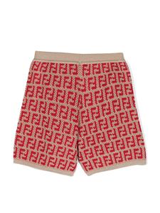 Fendi Kids Gebreide shorts - Beige