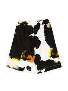 Fendi Kids Shorts met abstracte print - Zwart