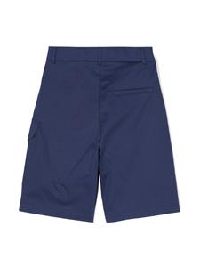 Fendi Kids Katoenen shorts met geborduurd logo - Blauw