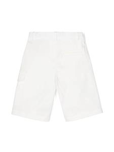 Fendi Kids Katoenen shorts met geborduurd logo - Beige