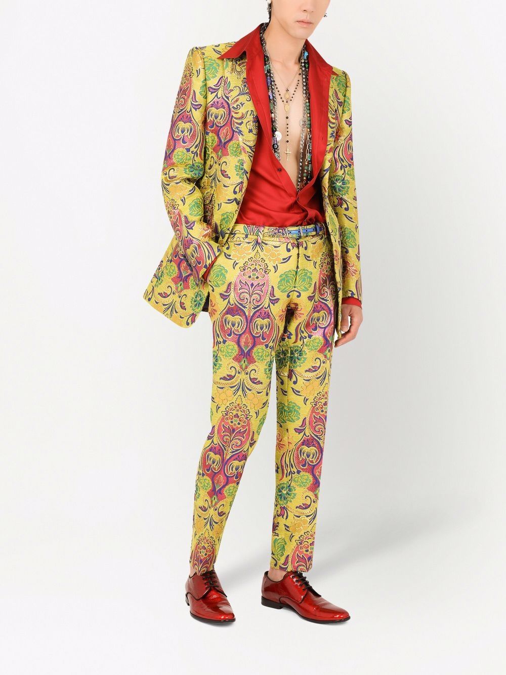 Dolce & Gabbana Pantalon met patroon - Geel