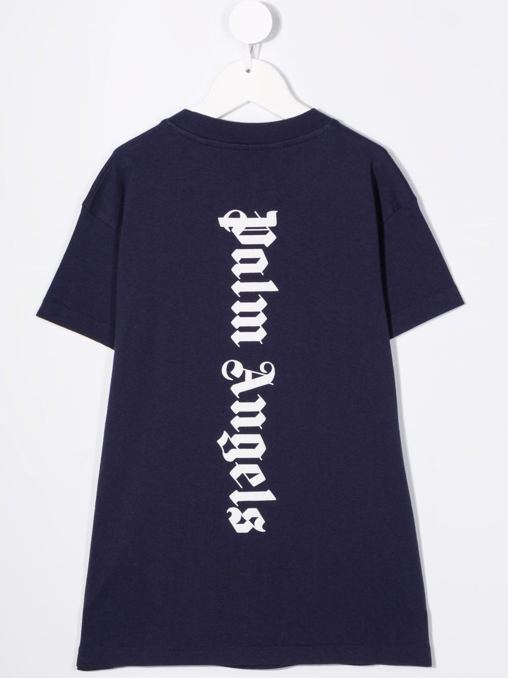 Palm Angels Kids T-shirtjurk met logoprint - Blauw