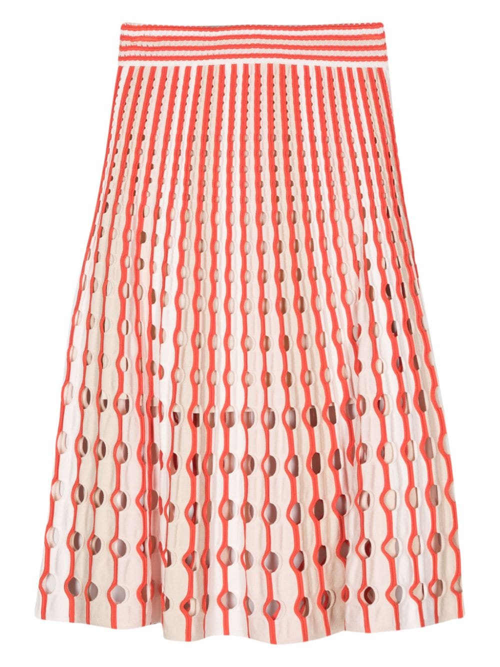 Simkhai Jax cut-out striped skirt - Beige