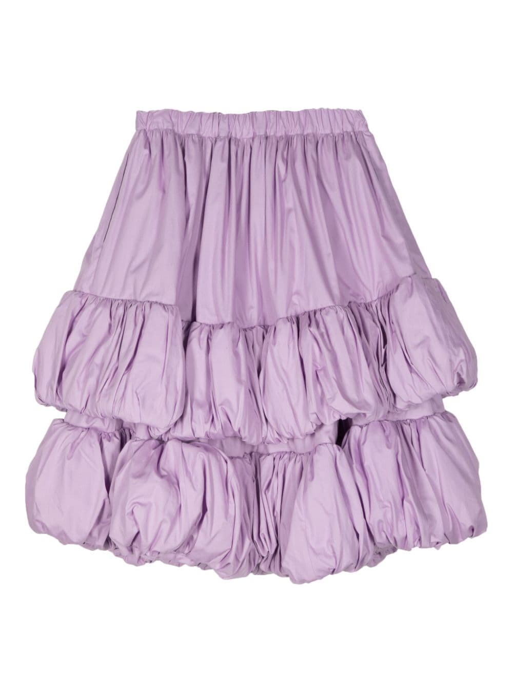 Comme Des Garçons Comme Des Garçons tiered cotton skirt - Paars