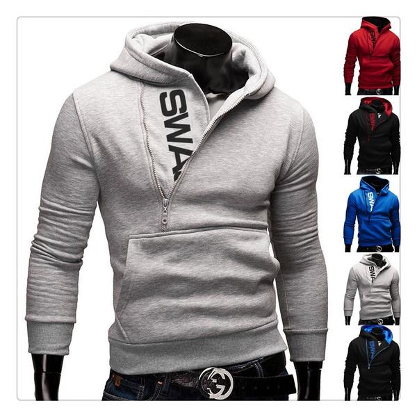 Super Fleece Purchase Products Men's Spring and Autumn Sweatshirts Men's Pullovers Side Zipper Printed Sweatshirts Sportswear Men's Fashion Sweaters 6 Colors