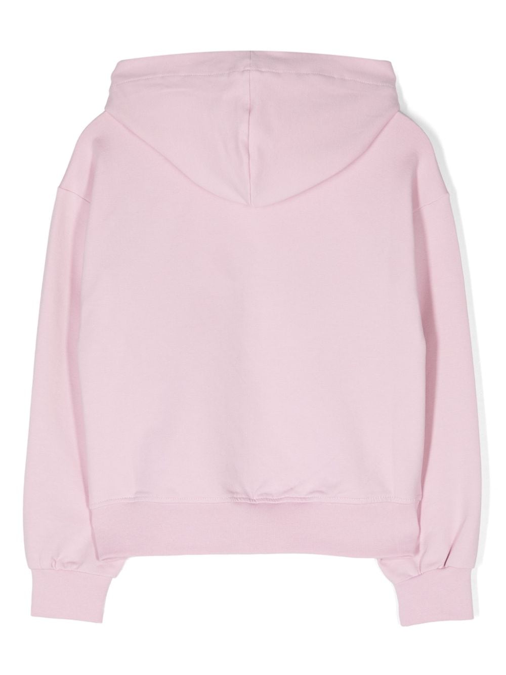 Pinko Kids logo-embroidered zip-up hoodie - Roze