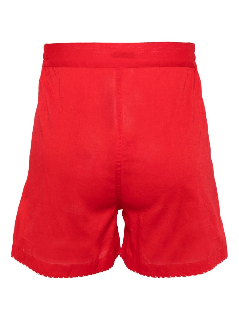 BODE graphic-print cotton shorts - Rood
