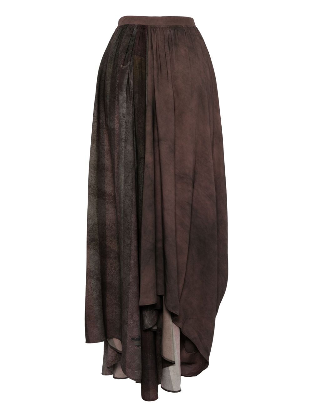 Ziggy Chen asymmetric draped maxi skirt - Bruin