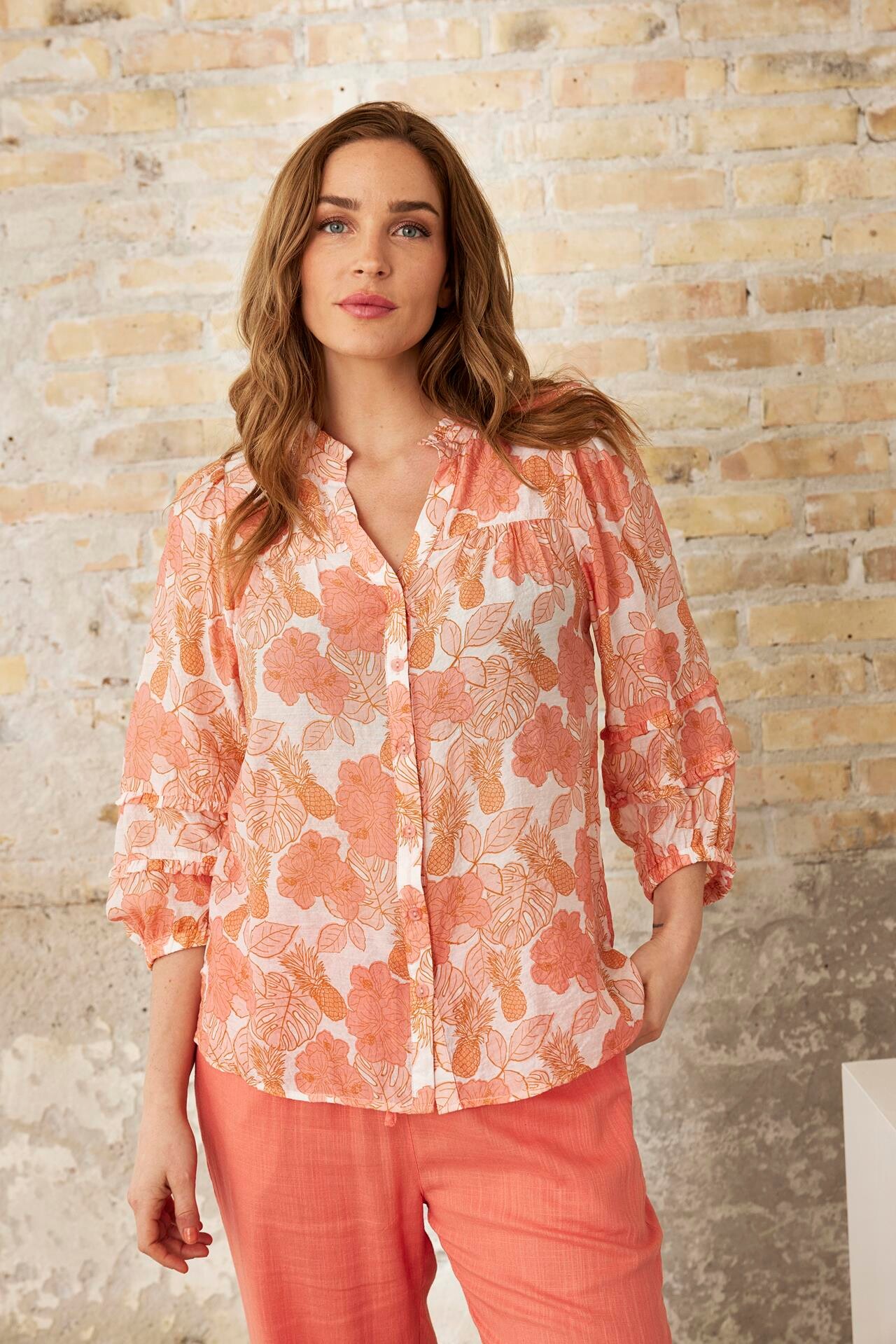 IN FRONT EXOTIC SHIRT 16197 420 (Coral 420)