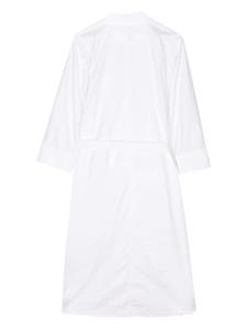 Hermès Pre-Owned long-sleeved cotton shirtdress - Wit