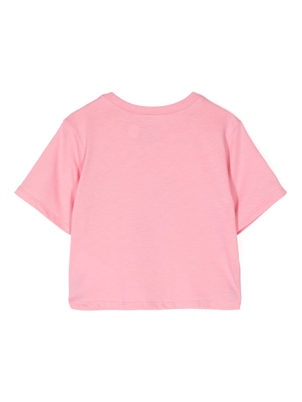 Ralph Lauren Kids floral-embroidered cotton T-shirt - Roze