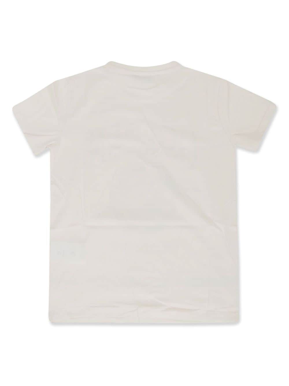 Golden Goose Kids text-print cotton T-shirt - Beige