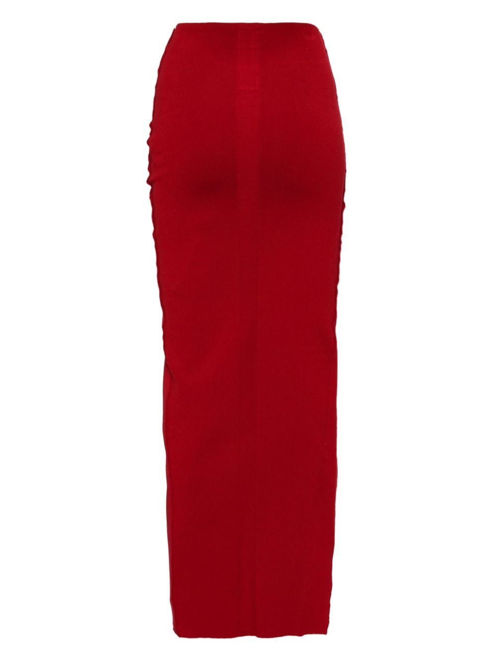 Rick Owens fitted asymmetric design skirt - Rood