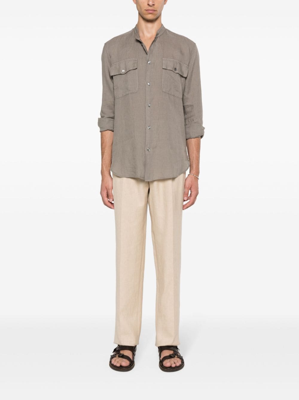 Zegna tailored tapered trousers - Beige