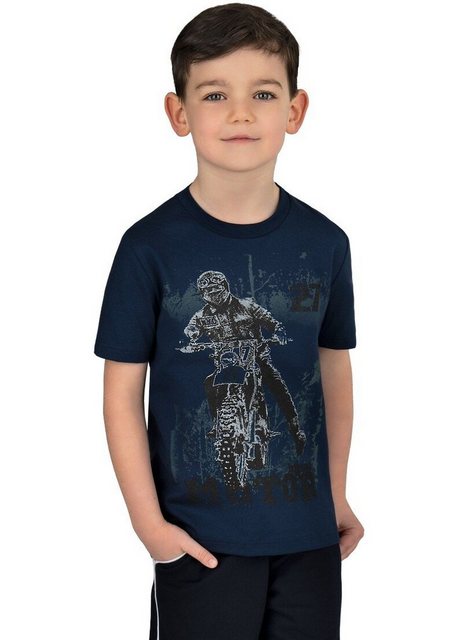 Trigema T-shirt  T-shirt voor jongens met cool motormotief (1-delig)