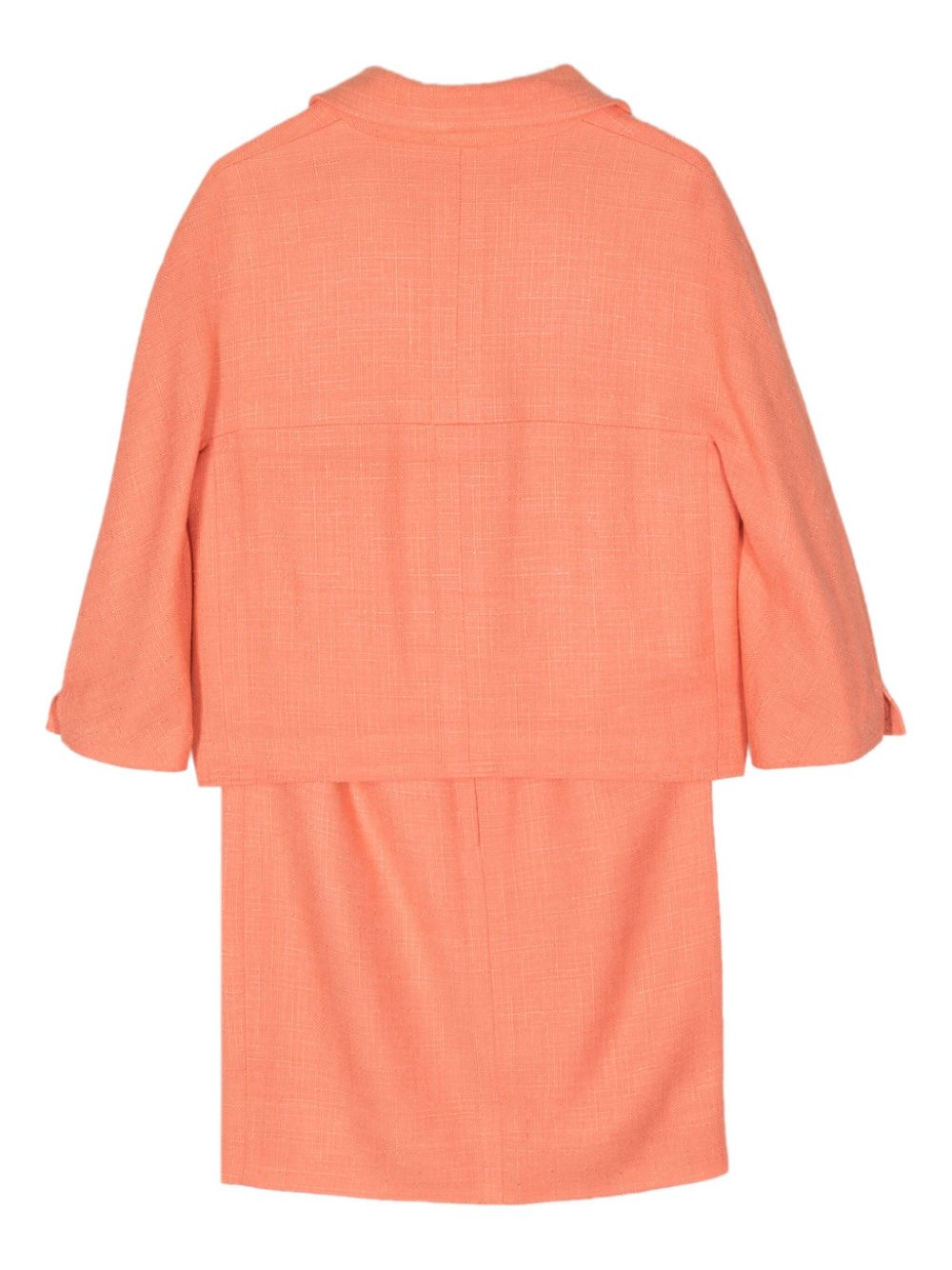 CHANEL Pre-Owned 2000s CC linen skirt suit - Oranje