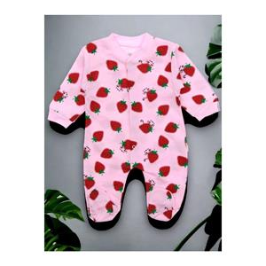 Palmiye Clothing & Footwear & Accessories Strawberry Detailed Snap-on Baby Booties Jumpsuit