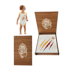 Palmiye Clothing & Footwear & Accessories Licensed White Baby Body Gift Lion With Wooden Box