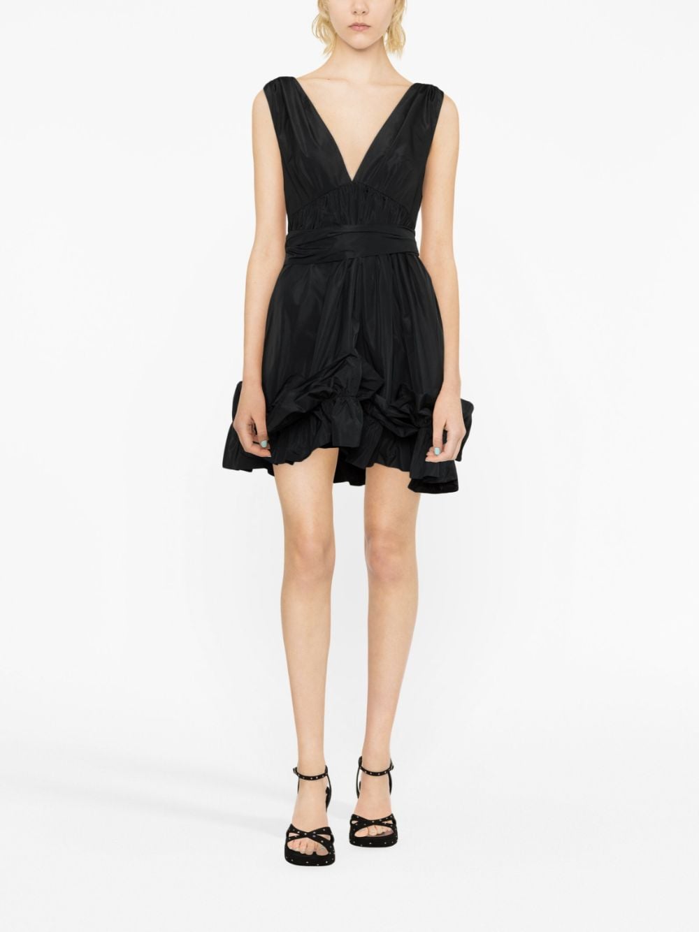 PINKO Mini-jurk met V-hals - Zwart