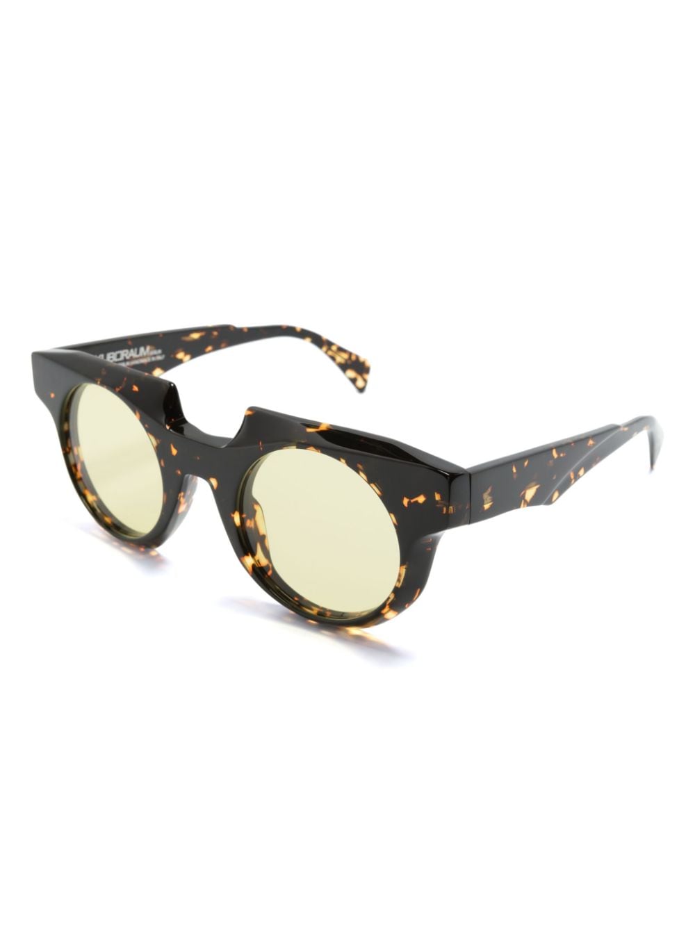 Kuboraum U1 round-frame sunglasses - Bruin